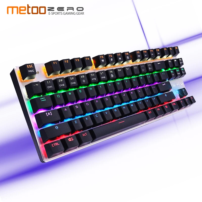 

Original Metoo Mechanical Keyboard 87/104 Key Red/Blue Switch Gaming Wired Keyboard LED Backlit Anti-Ghosting for Gamer Computer
