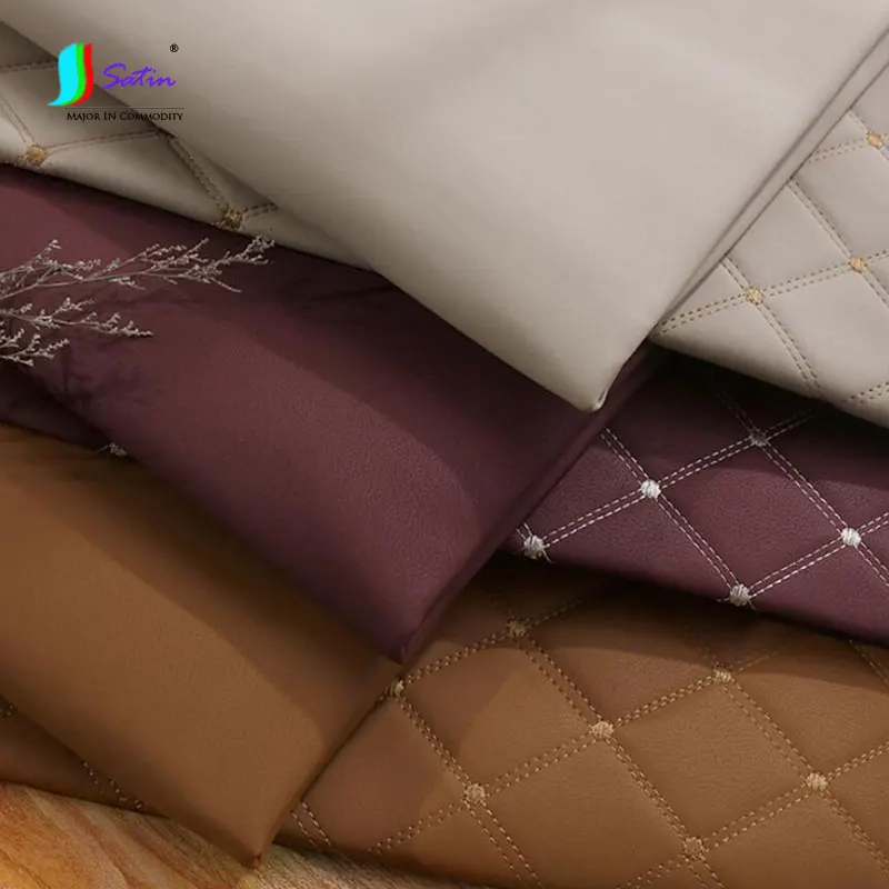 

Thick Leather Embroidered Lattice,Car Roof Trunk,Soft Packaging,Interior Refurbished Leather Sponge Anti-collision Fabric A0151F
