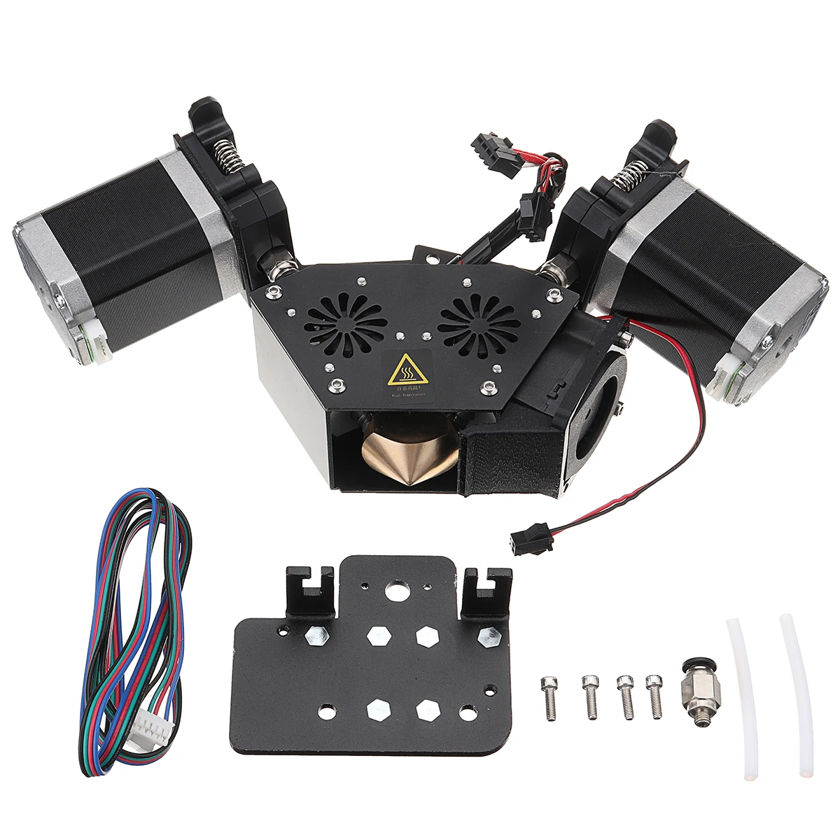 

2 In 1 1.75mm 0.5mm 3D Printer Out Extruder Kit Support Four Color functions Mixed/Dual/Graded/Single For 3D Printer Nozzle