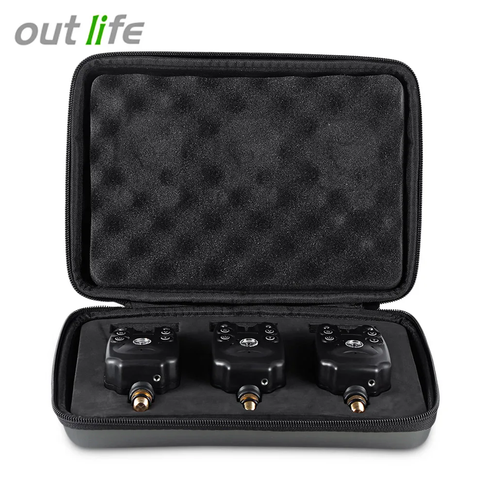 

Outlife JY - 1 - 3 3pcs / Box Blue LED Wireless Fishing Bite Alarm Water Resistant Adjustable Tone Volume Sensitive Sound Alert