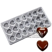 21 полостей выпуклая и гладкая поверхность типа два сердца формы поликарбонатовый для шоколада конфеты из сахара печенье формы кондитерские инструменты