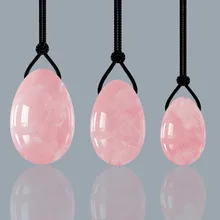 3pcs/set Yoni Egg Kegel Exercise Jade Eggs Rose Quartz Yoni Vaginal Massage Eggs 100% Natural Jade Ben Wa Ball Drop Shipping jade yoni egg of 3pcs nephrite jade eggs for women kegel exercise for jade massage