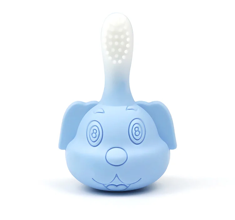 Силиконовые Прорезыватели животных безопасные детские игрушки кулон силиконовые бусины для малышей BPA бесплатно зубная щетка уход за зубами детская зубная щетка - Цвет: serenity