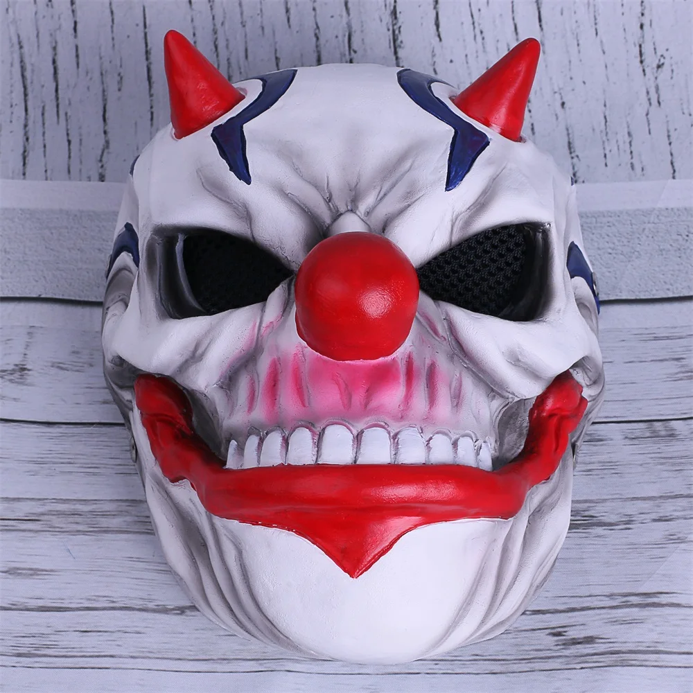 PAYDAY 2 Mask Rust Masks Game Payday 2 mask Cosplay Resin Red Nose Halloween Party Prop (21)