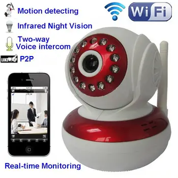 

NEW ! IP camera wireless wifi infrared 10m night vision cartoon style mini camera security home cam with motion detector
