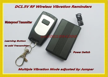 

RF Wireless Vibration Reminders DC1.5V RF Remote Control Vibration 315/433 Learning Vibration Mode Alarm Systems & Security