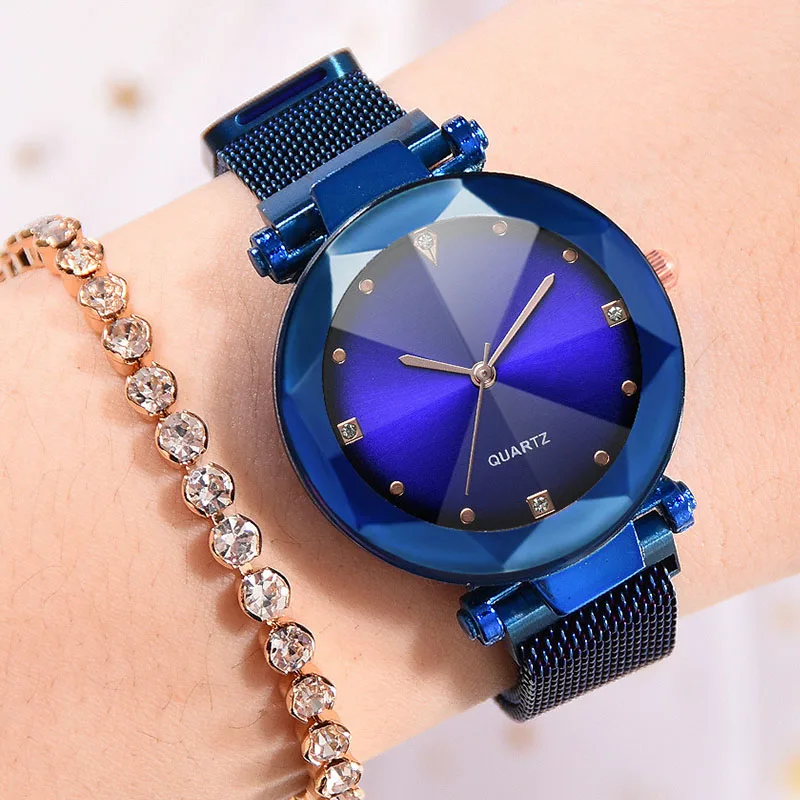 

2019 Women's Watches Mesh Steel Magnet Buckle Quartz Ladies Watches Women Bracelet Dress Female Clock Relogio Feminino Gift