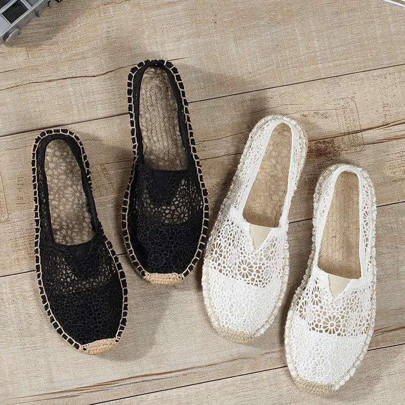 

Famous brand luxury women flattie shoes top quality thick sole canvas lady shoes comfortable matching fisherman shoes AS-09