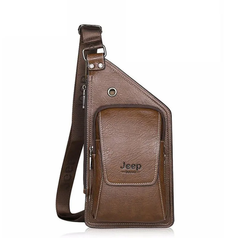 de alta qualidade couro crossbody saco peito
