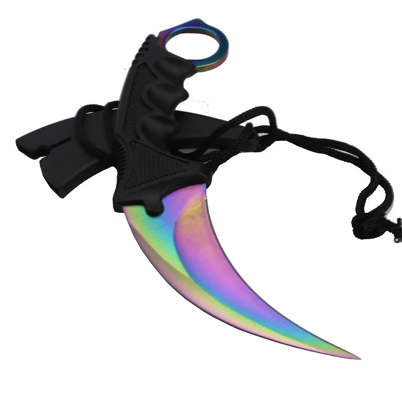 Karambit нож Тактический фиксированный нож с лезвием Faca Cuchillo De La Supervivencia Couteaux Lame Fixe CSGO Kelebek боевой нож