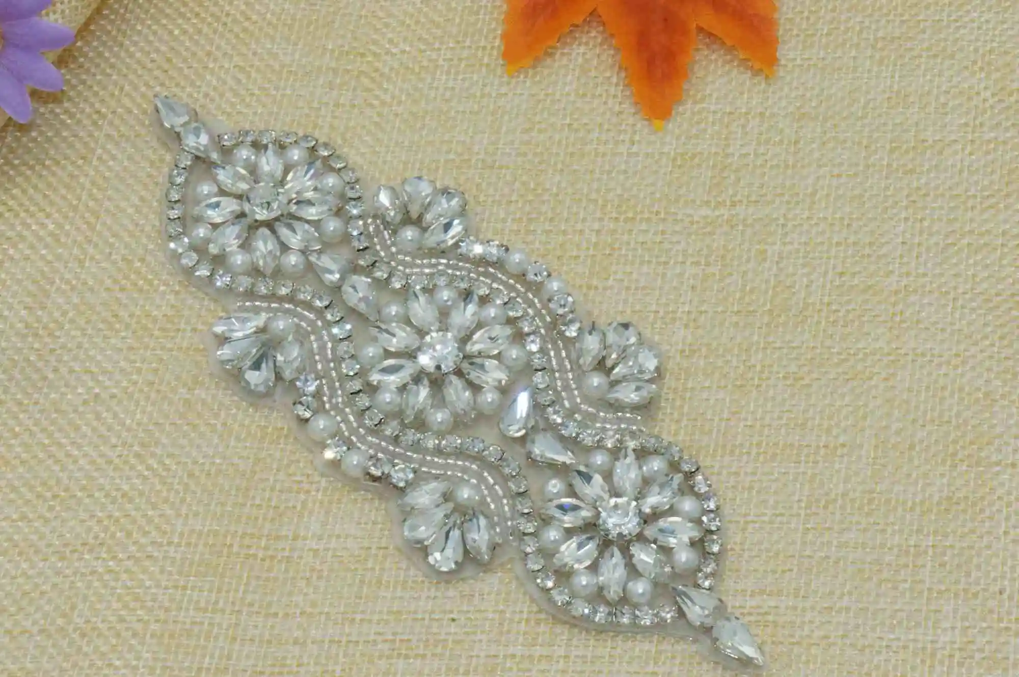 ShiDianYi серебряные стразы аппликация пояс невесты кристалл жемчуг ленты Свадьба для свадебная одежда подружки невесты платья 10PCS-RA118-Y515 - Цвет: RA-002-10pcs