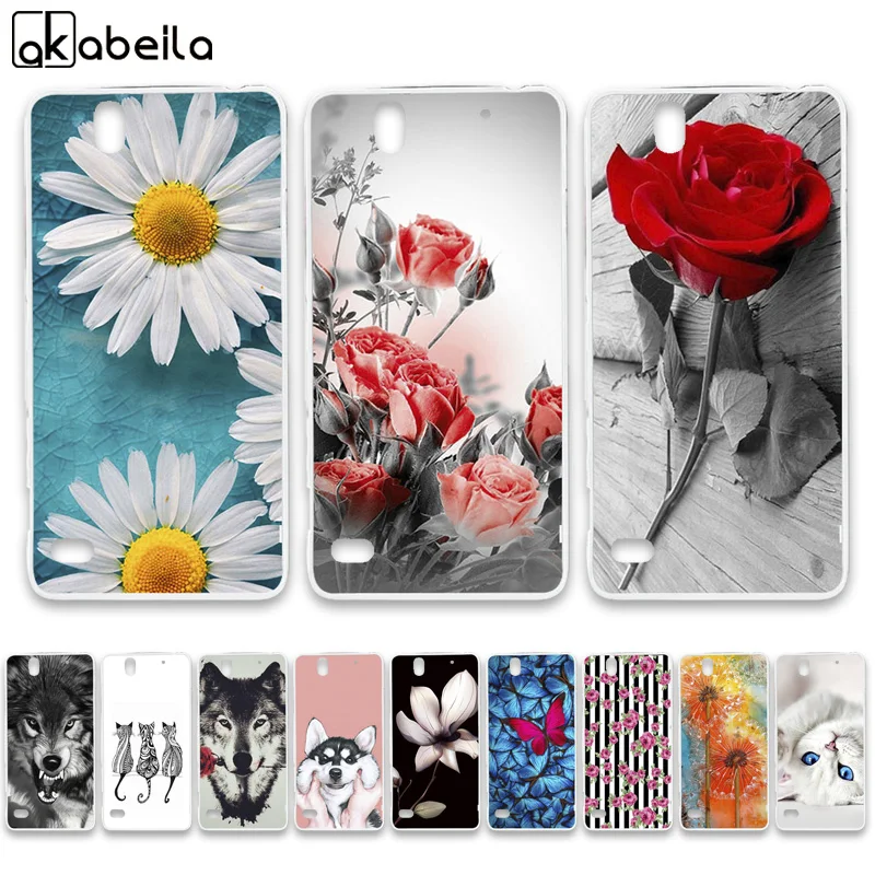 

AKABEILA Soft TPU Phone Cases For Sony Xperia C4 Dual E5333 E5306 E5303 E5353 E5343 E5363 Covers Nutella Flamingo Tetris Bumper