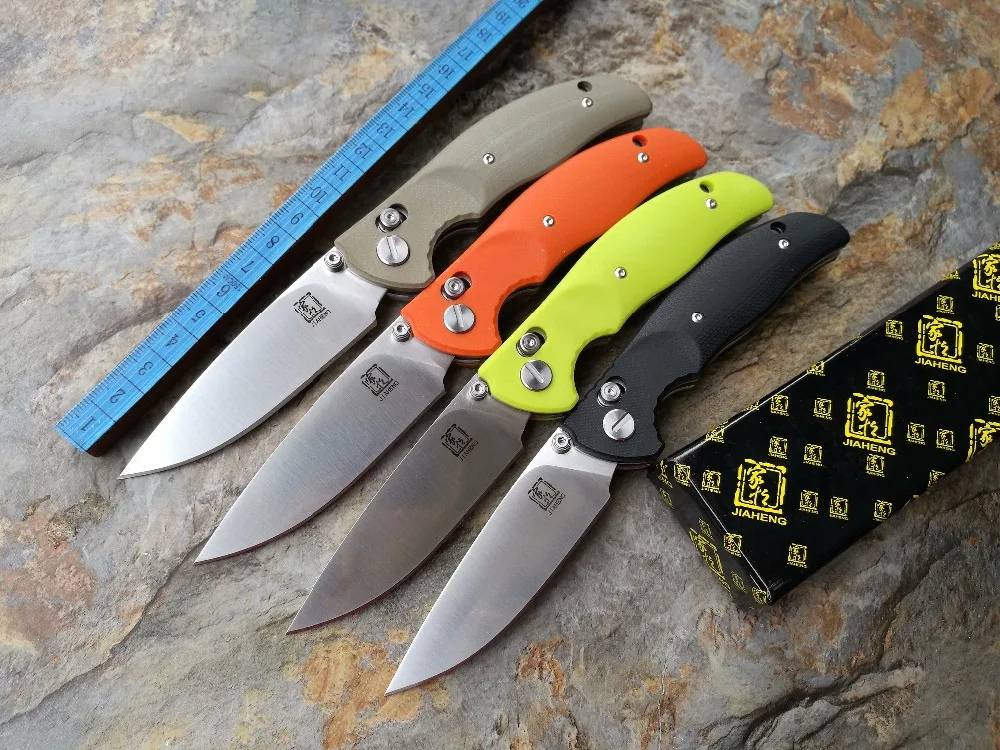 

2018 JIAHENG F3 Bearing system C81 Floding knife A variety of styles D2 blade G10 handle outdoor survival hunting camping tool