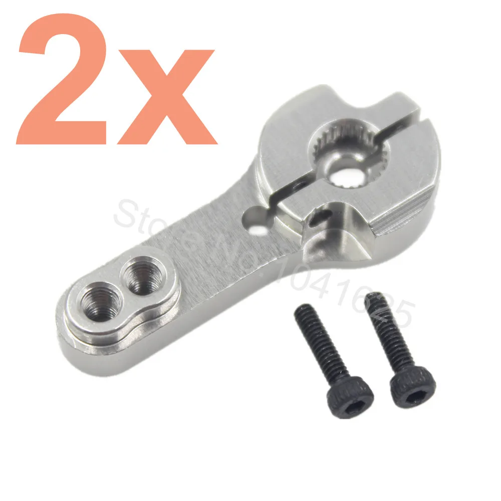 2 pcs CNC Alloy Aluminum Servo Horn 25T For 1 8 1 10 Scale RC Model
