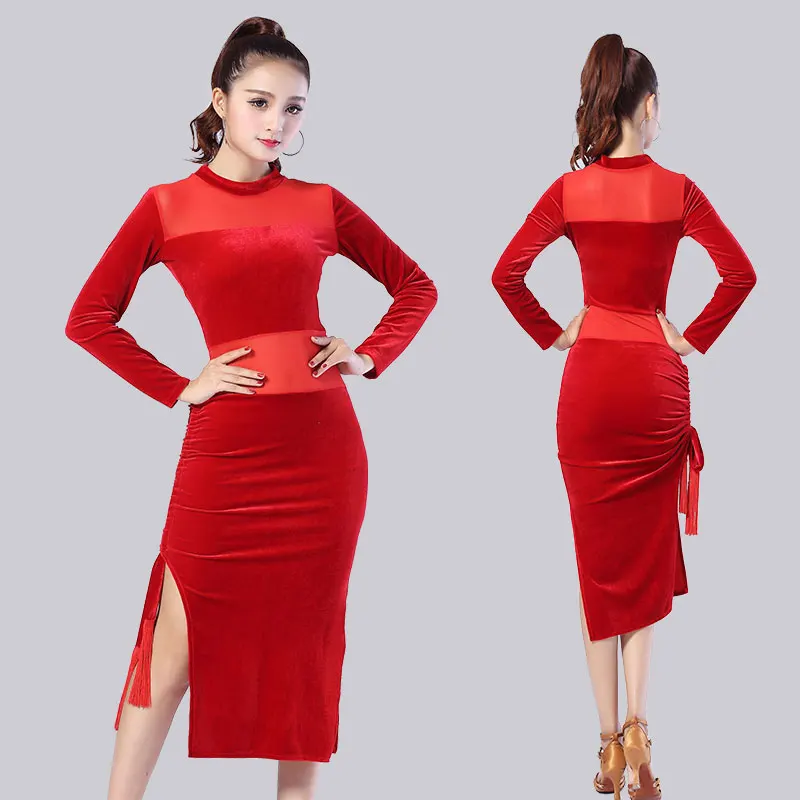 

Adult Latin Dance Dress woman 2019 New Costume Samba Latin Ballroom Costume Tango Dance Dresses Salsa Dance Clothes For Women
