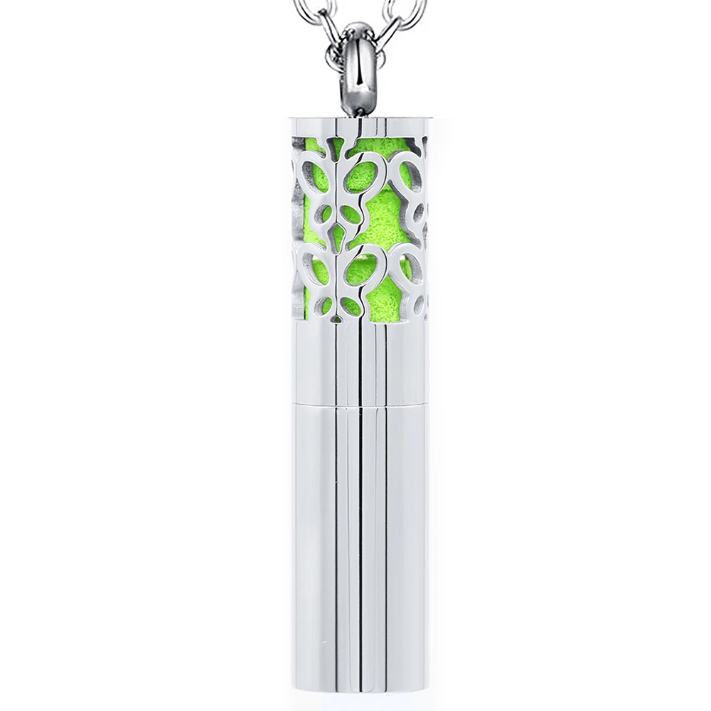 316l Stainless Steel Essential Oils Storage Diffuser Butterfly Cylinder Container Aromatherapy Perfume Locket Necklace | Украшения и