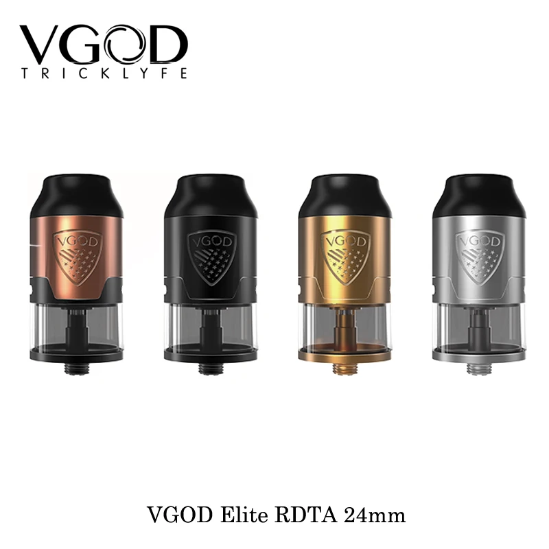 

Electronic Cigarettes 100% Original VGOD Elite RDTA 24mm Diameter Rebuildable Dripping Atomizer 4ml tank capacity 2017 New Vape