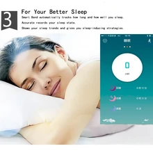 Новое прибытие сна запись умный Браслет будильник функция спортивный браслет часы для Android 4,4 IOS 8,0 часы