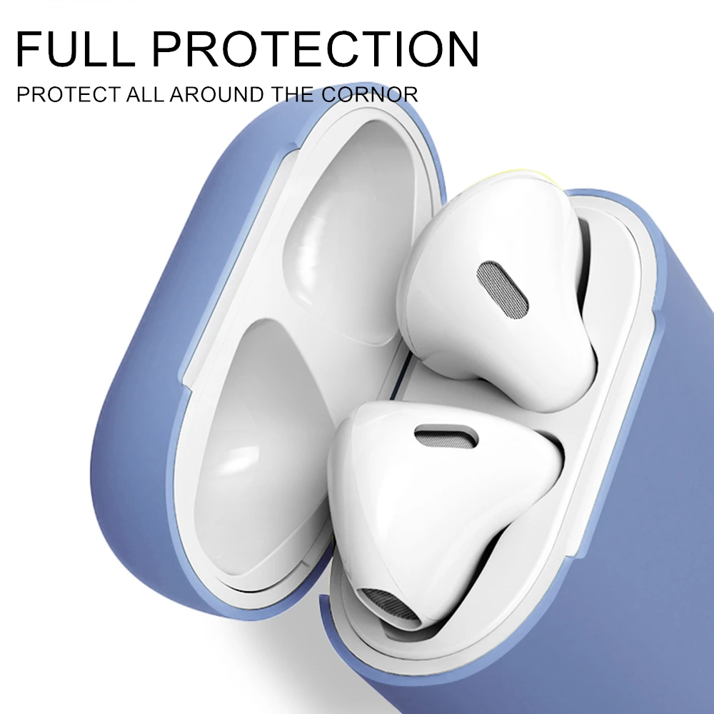 Original Liquid Silicone Earphone Covers For Apple AirPods 1 2 Accessories Cases Wireless Bluetooth Air Pods Protection Earpods
