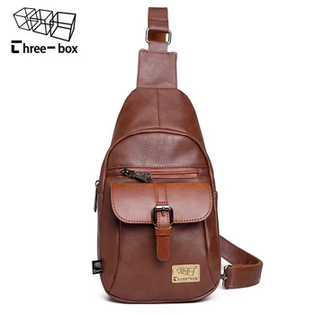 

Three-box Brand Casual Chest Bag Famous Leather Crossbody Messenger Bags Business Small Shoulder Bag Korean Sling Bag Bolsas