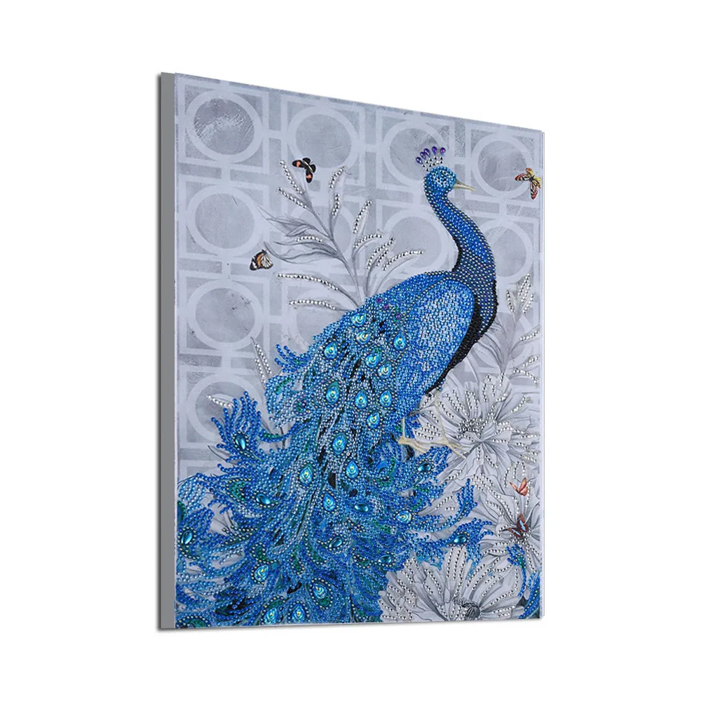 

5D Special Diamond-shaped Embroidery Multicolor Peacock Pattern DIY Painting Diamond Cross Stitch Diamond Crafts Decor Painting