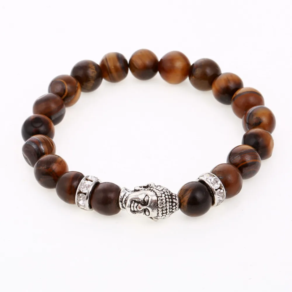 

ZOSHI Men Chakra Jewelry Buddha Head Bracelet Female Bracelets Women Natural Stone Mala Beads Yoga Meditation Fashion Gifts