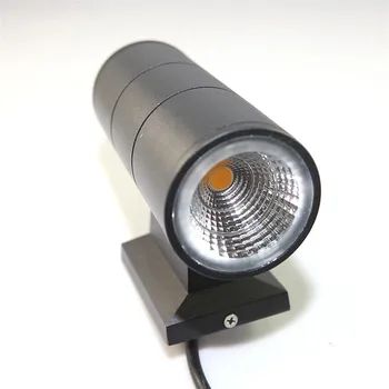 

High Quality 2x7W 14W COB LED Wall Lamps Porch Light Black/White/Gray Waterproof IP65 Up&Down for Garden House Corridor Lighting