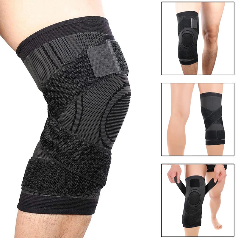 2 PCS Knee Support Breathable Postpartum Recovery Knee Bandage Brace Professional Protective Sports Pad Tennis Cycling