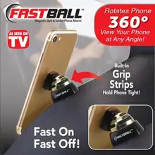 Как показано на ТВ Fastball магнитное автомобильное крепление/держатель для сотового телефона от BulbHead Универсальный держатель для мобильного телефона на 360 градусов на приборную панель автомобиля