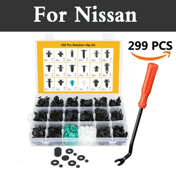 

Auto Clips Assortment 299pcs Most Nylon Bumper Push Rivets For Nissan Qashqai Rogue Safari Sentra Crossover Stagea Sunny