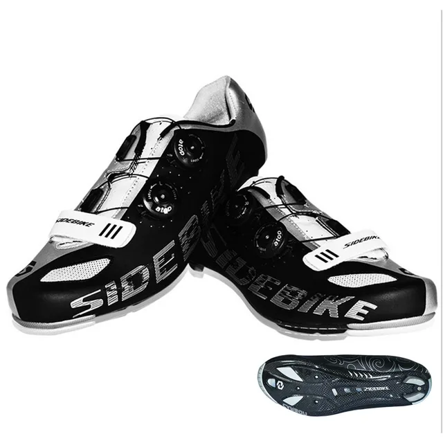 Cheap New men carbon fiber road cycling bike shoes breathable non-slip summer mtb bicycle shoes ultralight Zapatillas Zapato Ciclismo