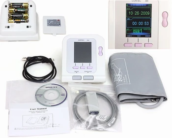 

CONTEC08A Color LCD Electronic tonometer New Arm Digital NIBP Sp02 Probe medical BP Monitor health monitors