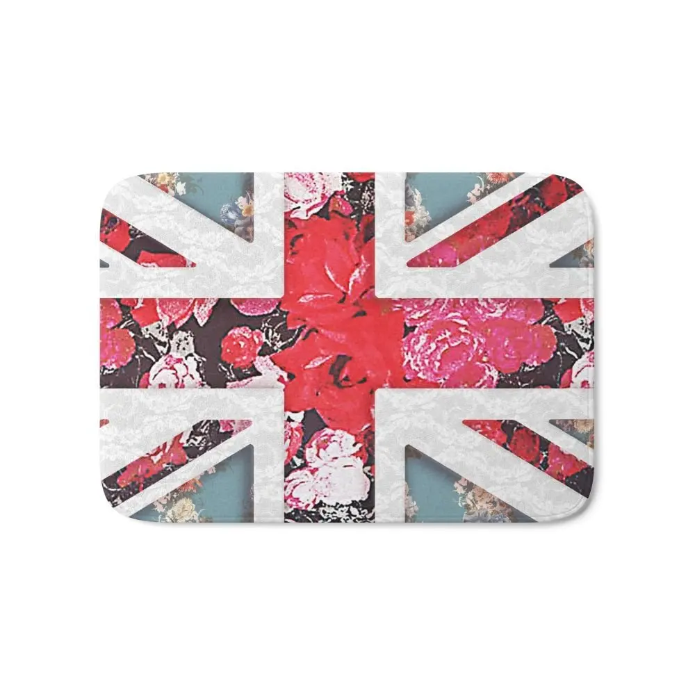 God Save The Queen Elegant Girly Red Floral Lace Union Jack