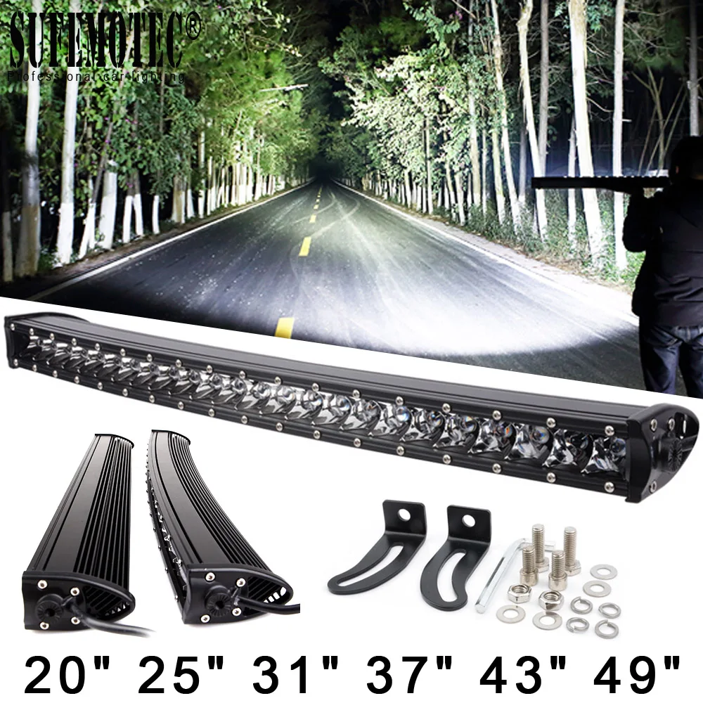 3D 120W 150W 180W 240W Super font b Slim b font Single Row Curved Led Light