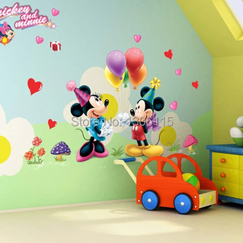 mickey mouse and minnie mouse wall sticker children room nursery