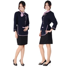 Adult work wear autumn and winter cake shop services waitress uniform set(China) Adult work wear autumn and winter cake shop services waitress uniform set(China)