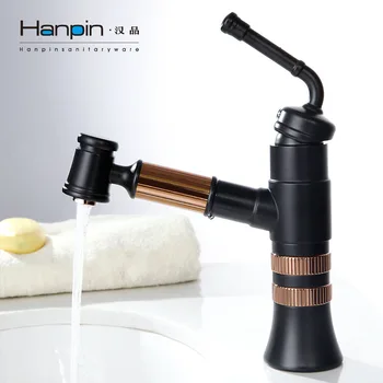 

European Antique Kitchen Faucets Brass Polished Silver Basin Faucet Swivel Single Handle Pull Out Sink Tap Hot Cold Deck Mounted