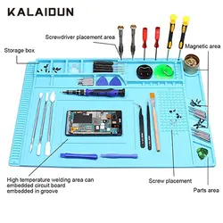 KALAIDUN теплоизоляция силиконовый коврик с магнитной телефон Ремонт Инструменты коврики обслуживания платформы BGA пайки Ремонт станции