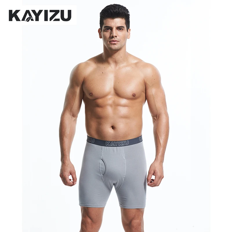 KAYIZU Mens Underwear Male Soft Cotton Shorts Boxer Sexy Underwear Big