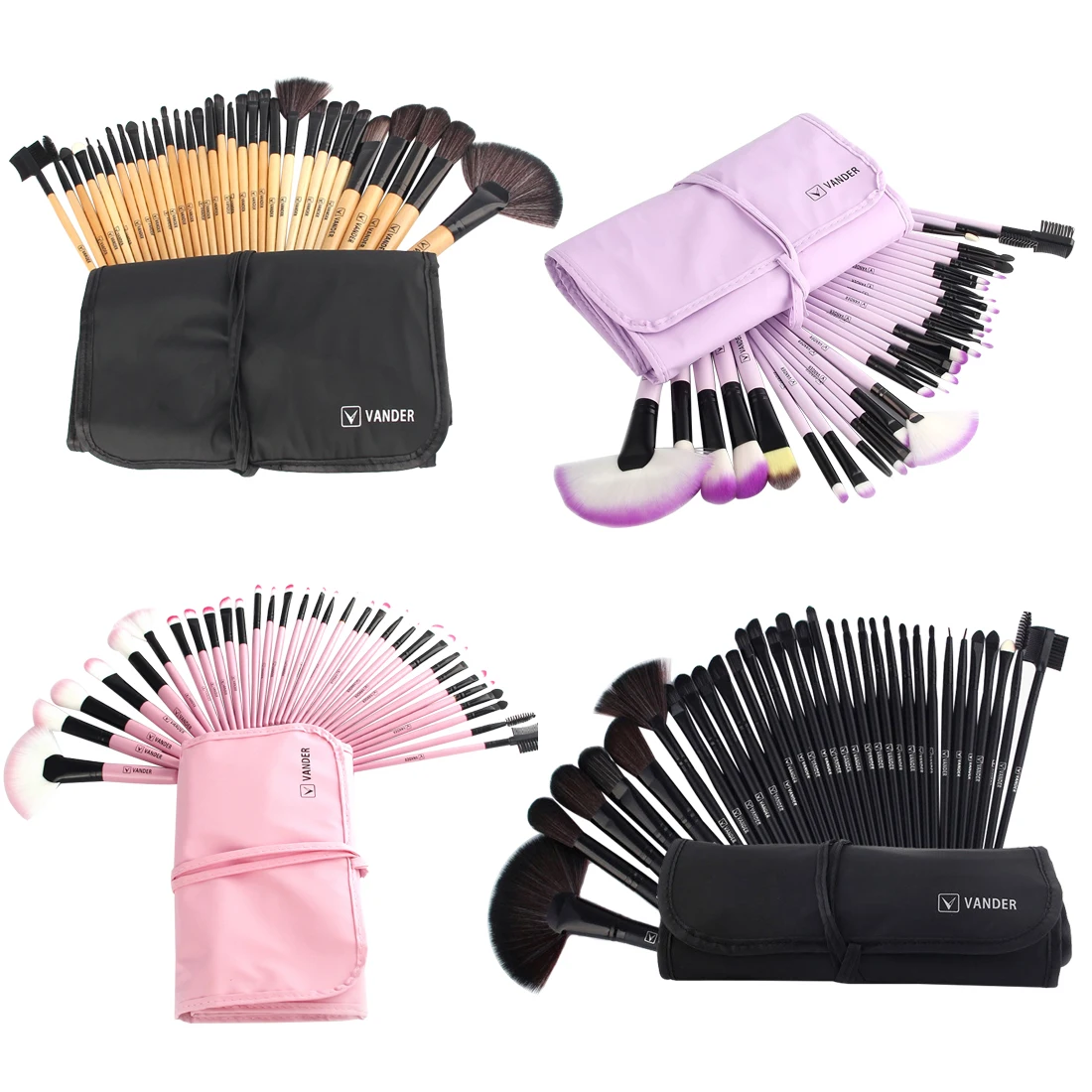 Good 32pcs Makeup Brush Sets Professional Cosmetics Brushes Set Kit and Pouch Bag Case Woman