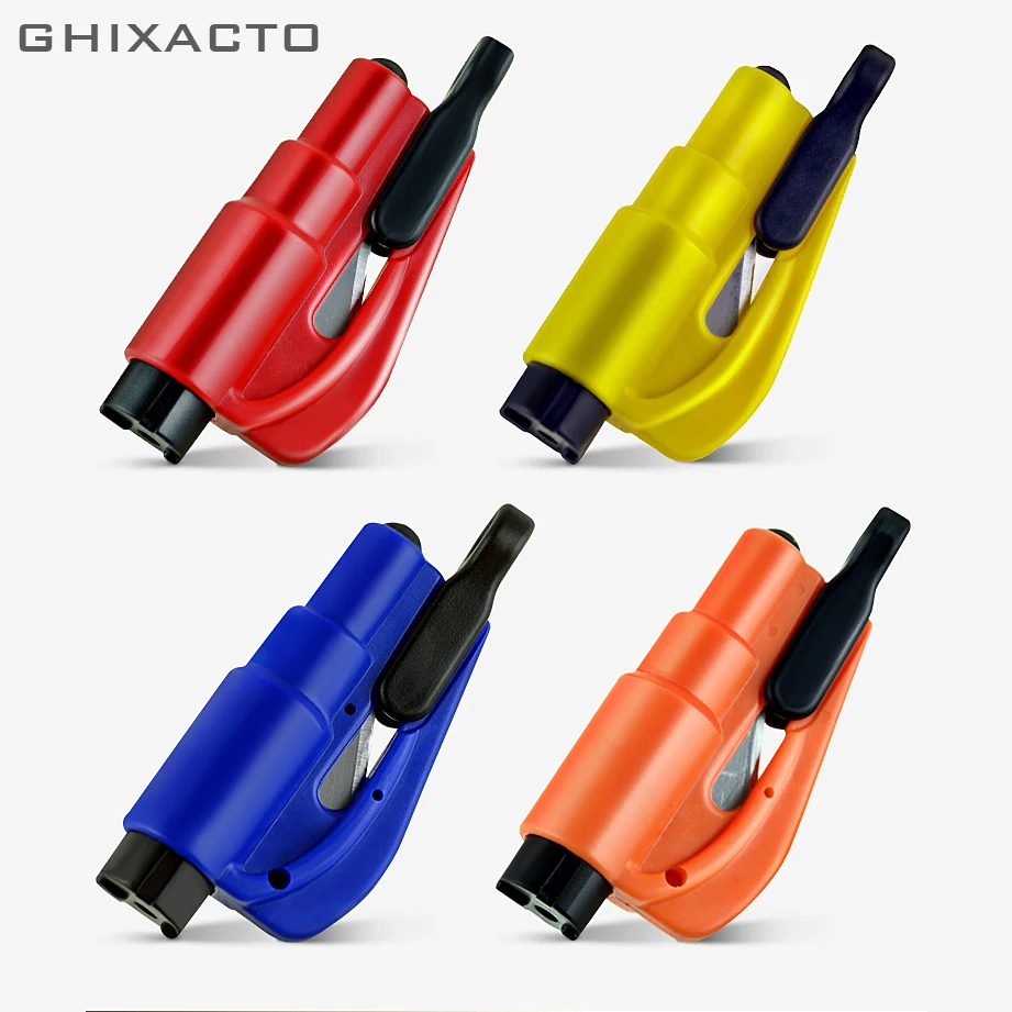 

Mini Safety Hammer Car Life-saving Escape Hammer Window Keychain Car Window Broken Emergency Glass Breaker E5M1 Safety Belt Cut