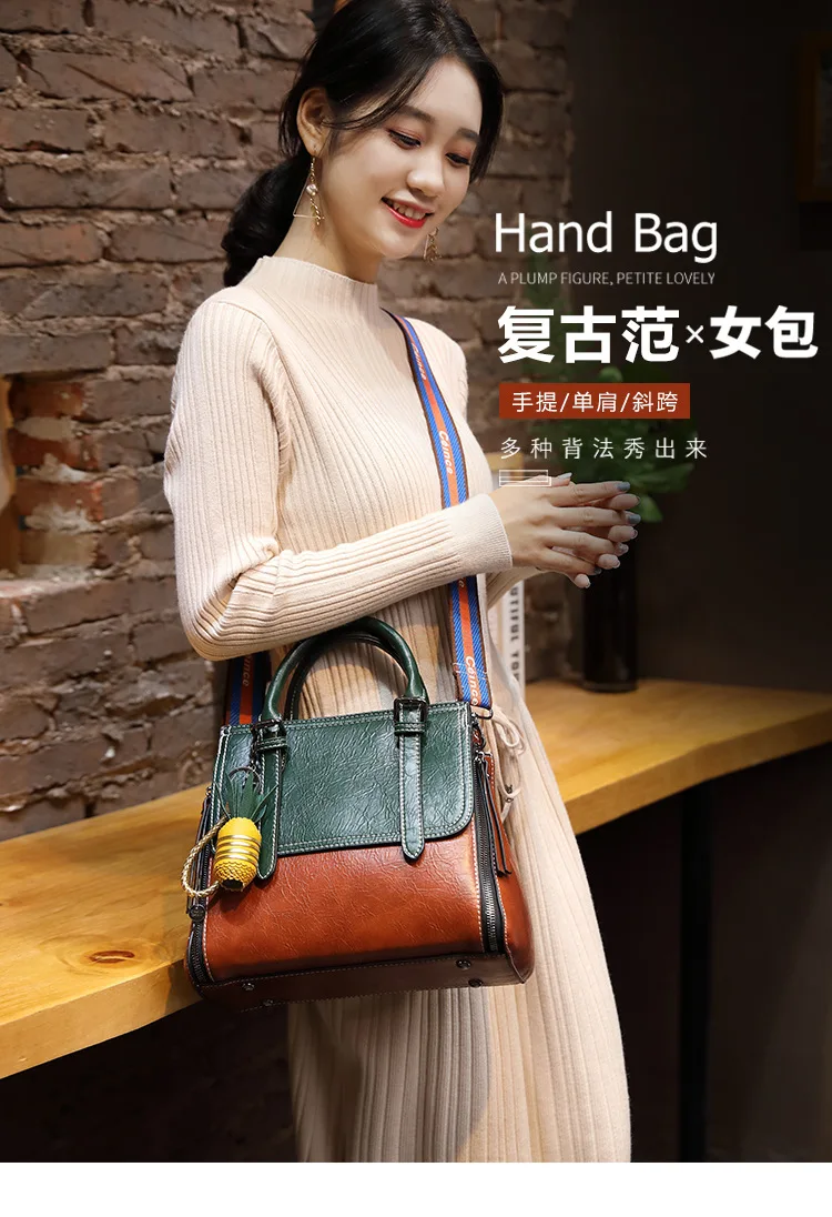 Винтажная сумка из натуральной кожи, роскошные сумки, женские сумки-мессенджеры, дизайнерская женская сумка через плечо, дамская сумочка