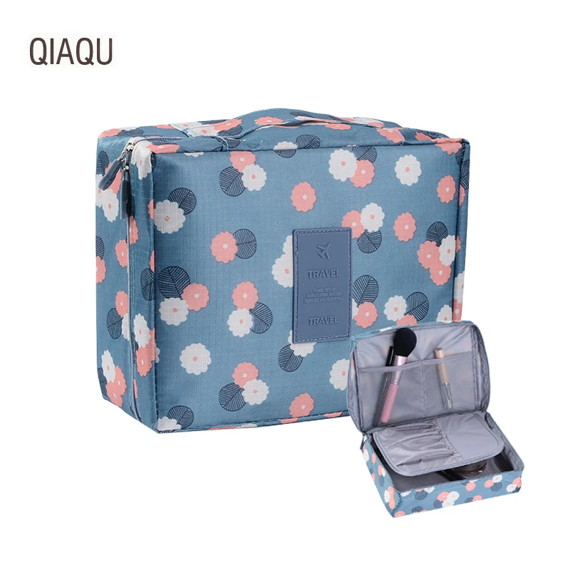 

QIAQU Man Women Makeup bag nylon Cosmetic bag beauty Case Make Up Organizer Toiletry bag kits Storage Travel Zipper Wash pouch