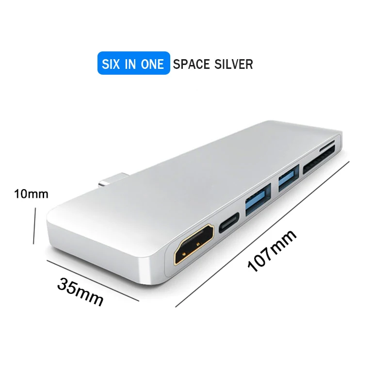 SOVAWIN type-c USB хаб-ридер Rj45 3,0 HDMI 4K USB разветвитель 5 портов адаптер питания для Macbook для samsung TabPro для телефона