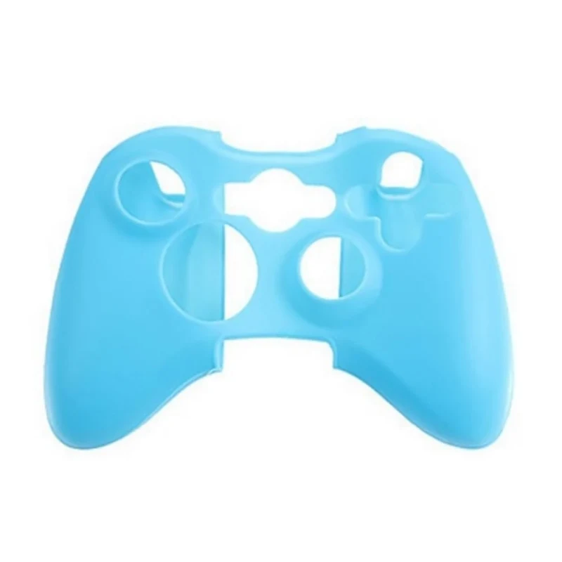 Светящийся силиконовый чехол, защитный рукав, Мягкий Нескользящий чехол для xbox 360, игровой контроллер, высокое качество, аксессуары для игр - Цвет: Синий