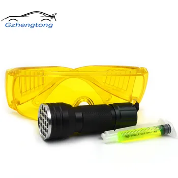 

Car R134A R12 Air Conditioning A/C System Leak Test Detector Kit Flashlight Protective Glasses UV Dye Tool Set