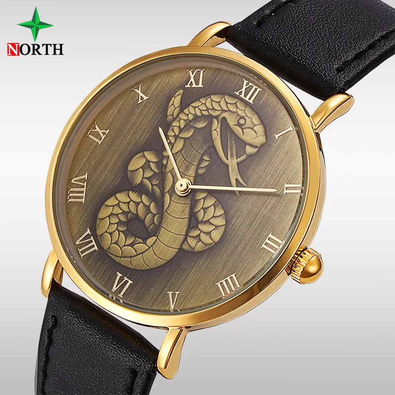 Unique design Chinese Zodiac Signs Exclusive snake Watches NORTH Luxury