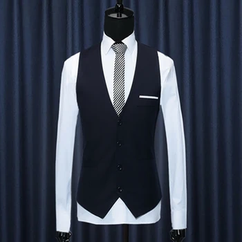 

Fahion Mens Suit Vest Male Waistcoat Slim Fit for Men Suit Waistcoat Business Wedding Vest Custom Made High Qulity 2018 New
