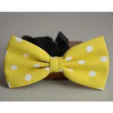 Photopic желтый белый галстук-бабочка в крапинку свежая Маленькая в горошек галстук-бабочка общий галстук-бабочка желтая бабочка в горох бабочка Мужская