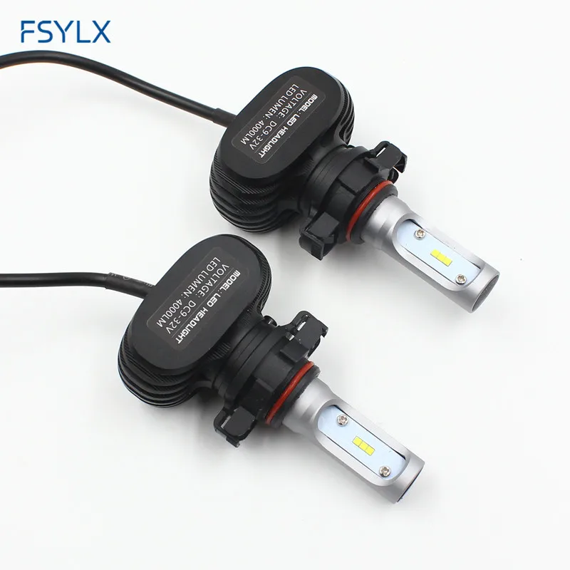 FSYLX 50 Вт 8000lm H16 5202 PSX24 PSX26 H1 H7 H8 H9 H11 Автомобильный светодиодный фары лампы H27 880 881 светодиодный фары лампы